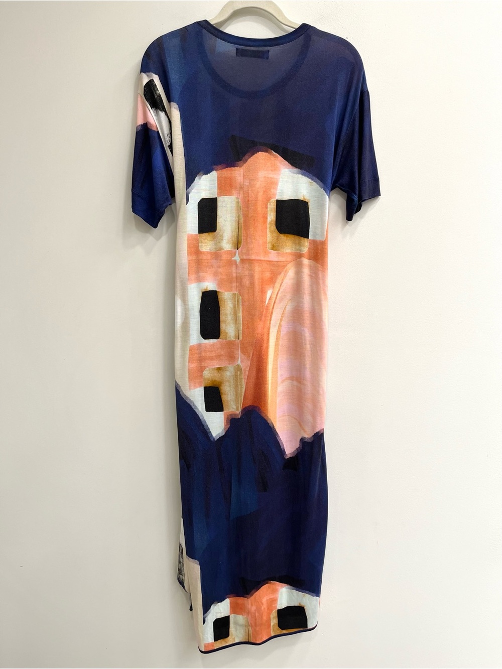 HENRIK VIBSKOV Flute Midi Dress Layered Drapes Lagenlook Geometric Artsy - Picture 6 of 15